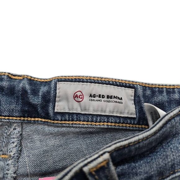 AG Mari Jeans Women's 25 Blue Denim High Rise Slim Straight Leg Zip‎ Fly - Picture 4 of 7